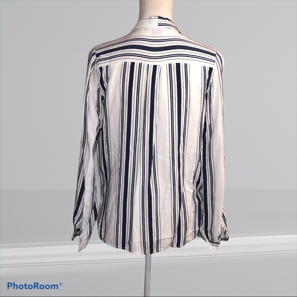 STRIPED CROSS-OVER TOP - Picture 3 of 6